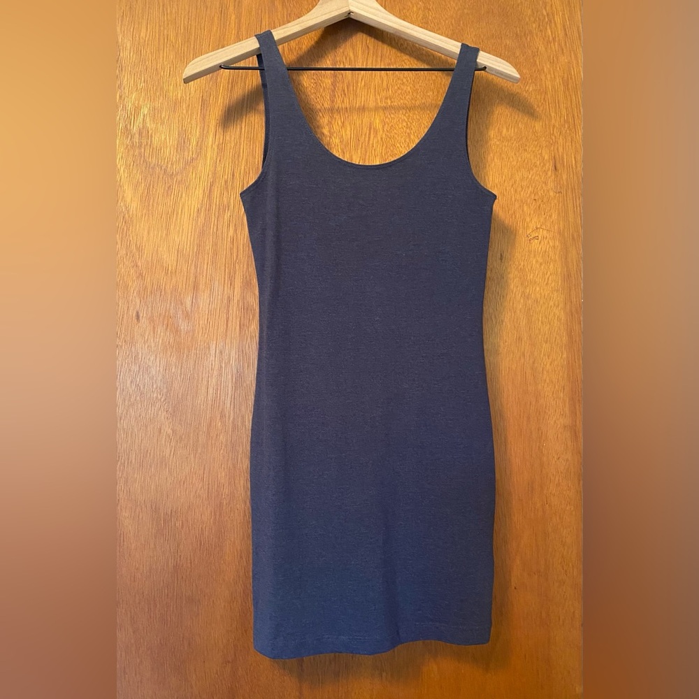 H&M Blue Sleeveless Bodycon Mini Dress